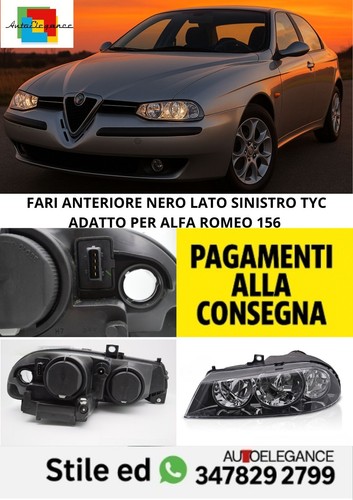 Fari anteriore nero - anteriore, lato