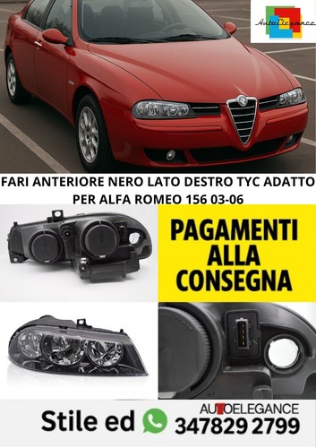 Fari anteriore nero - nero, lato